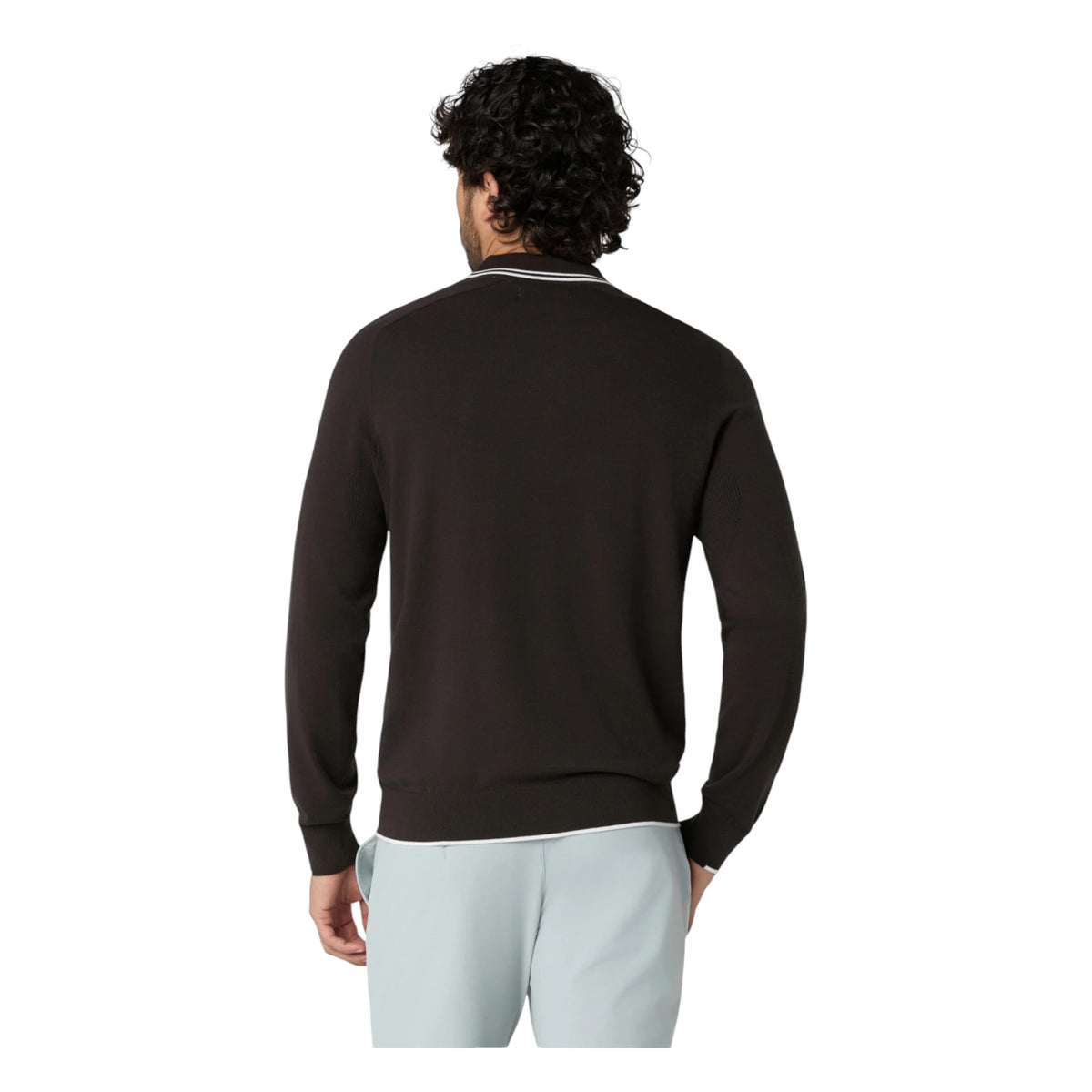 Original Penguin Heritage Knitted LS Golf Polo Shirt OGGFG008