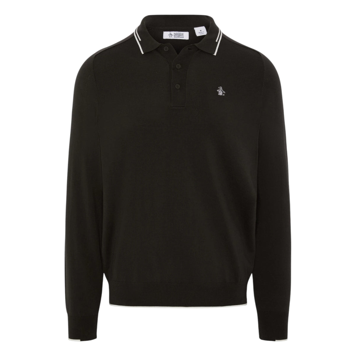 Original Penguin Heritage Knitted LS Golf Polo Shirt OGGFG008
