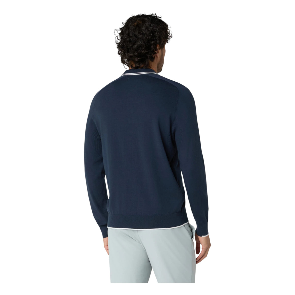 Original Penguin Heritage Knitted LS Golf Polo Shirt OGGFG008