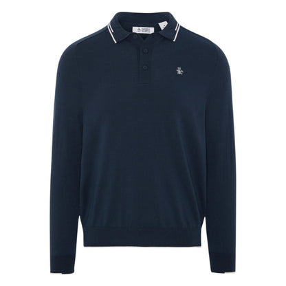 Original Penguin Heritage Knitted LS Golf Polo Shirt OGGFG008