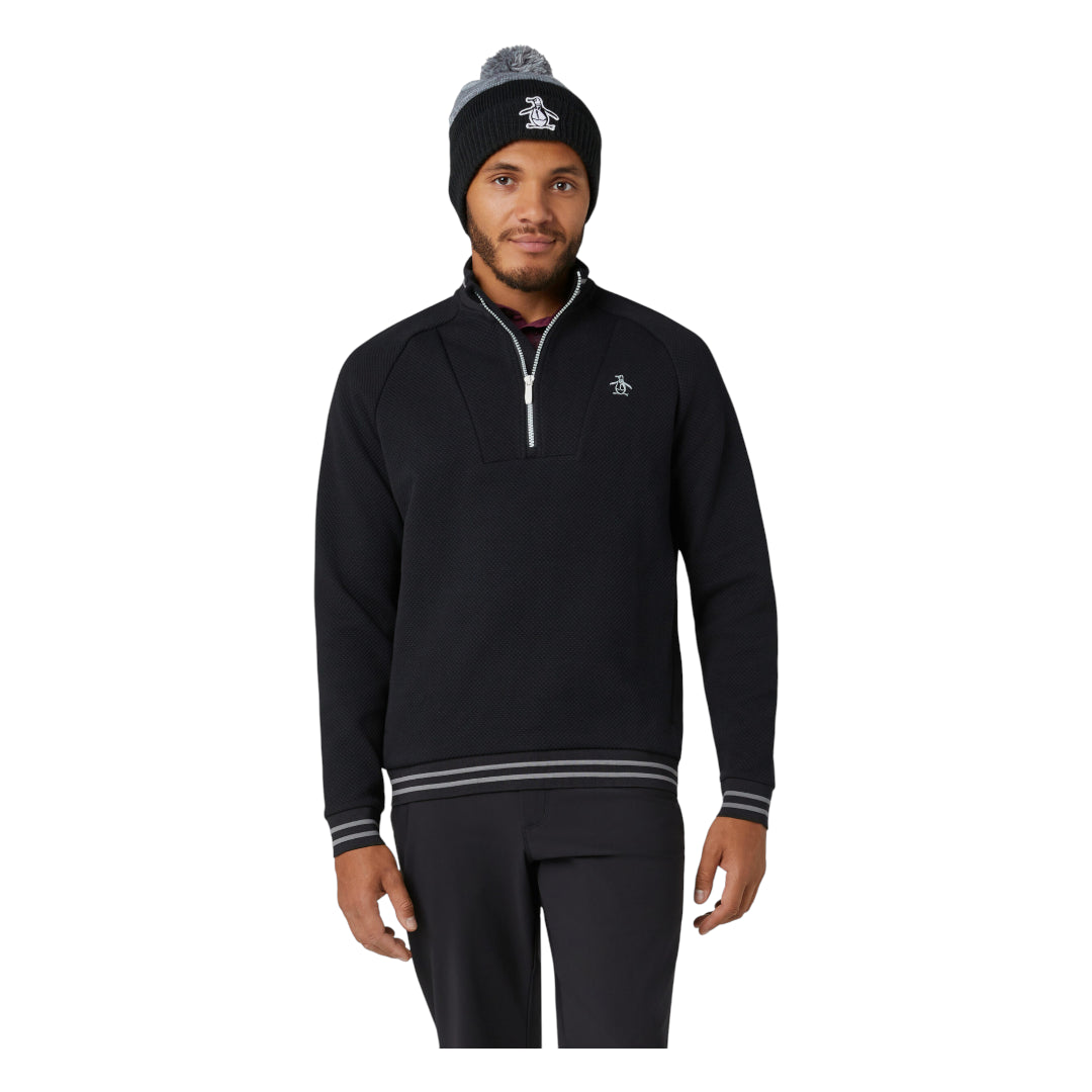 Original Penguin Midweight Mixed Media Golf 1/4 Zip OGKFF007
