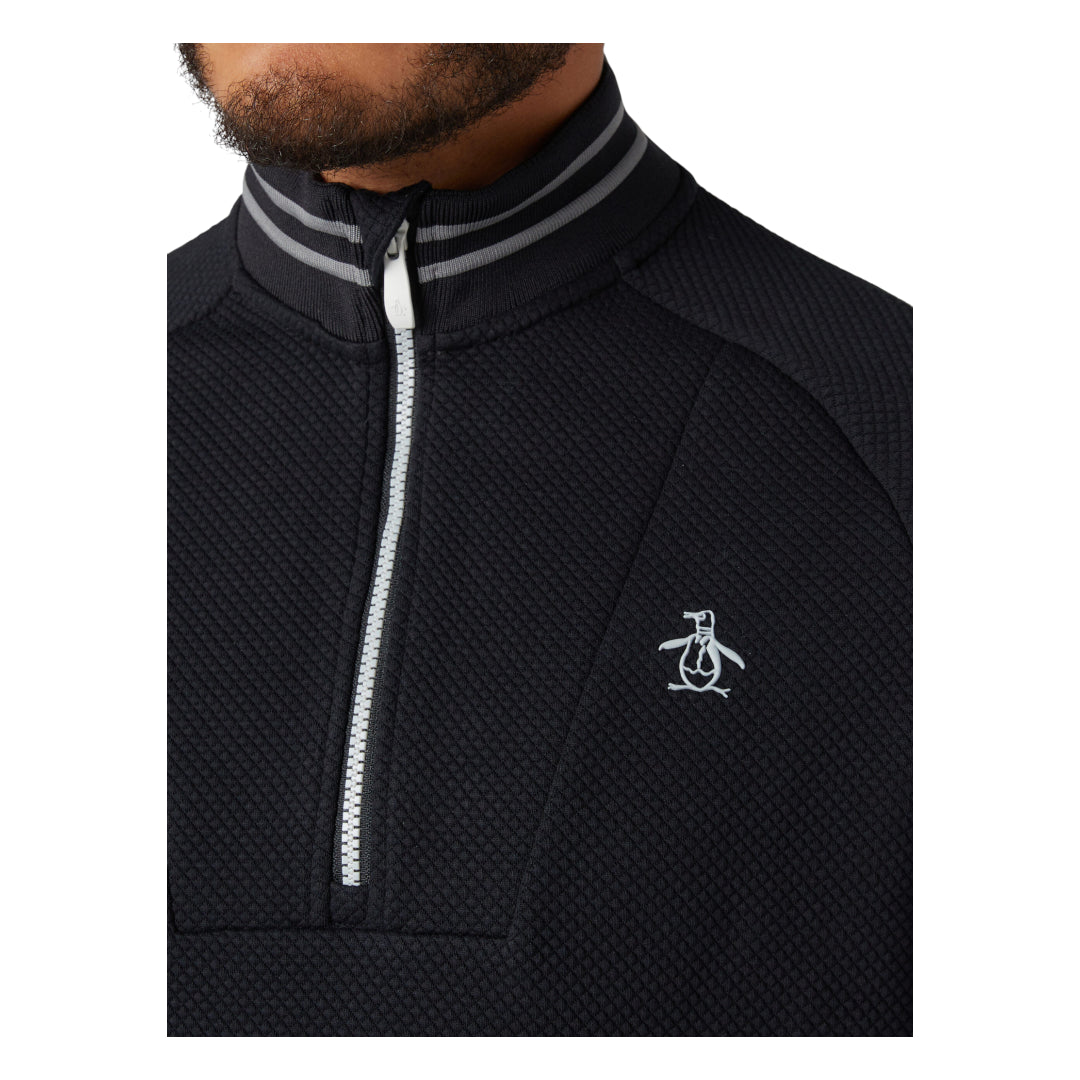 Original Penguin Midweight Mixed Media Golf 1/4 Zip OGKFF007