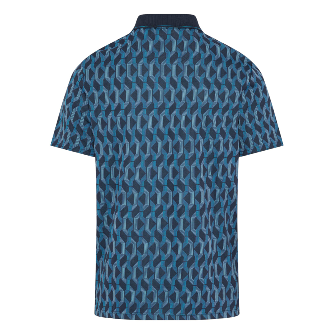 Original Penguin All Over Jacquard Colour Block Golf Polo OGKFF027