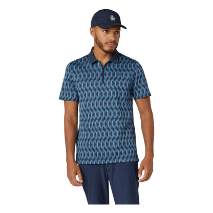 Original Penguin All Over Jacquard Colour Block Golf Polo OGKFF027