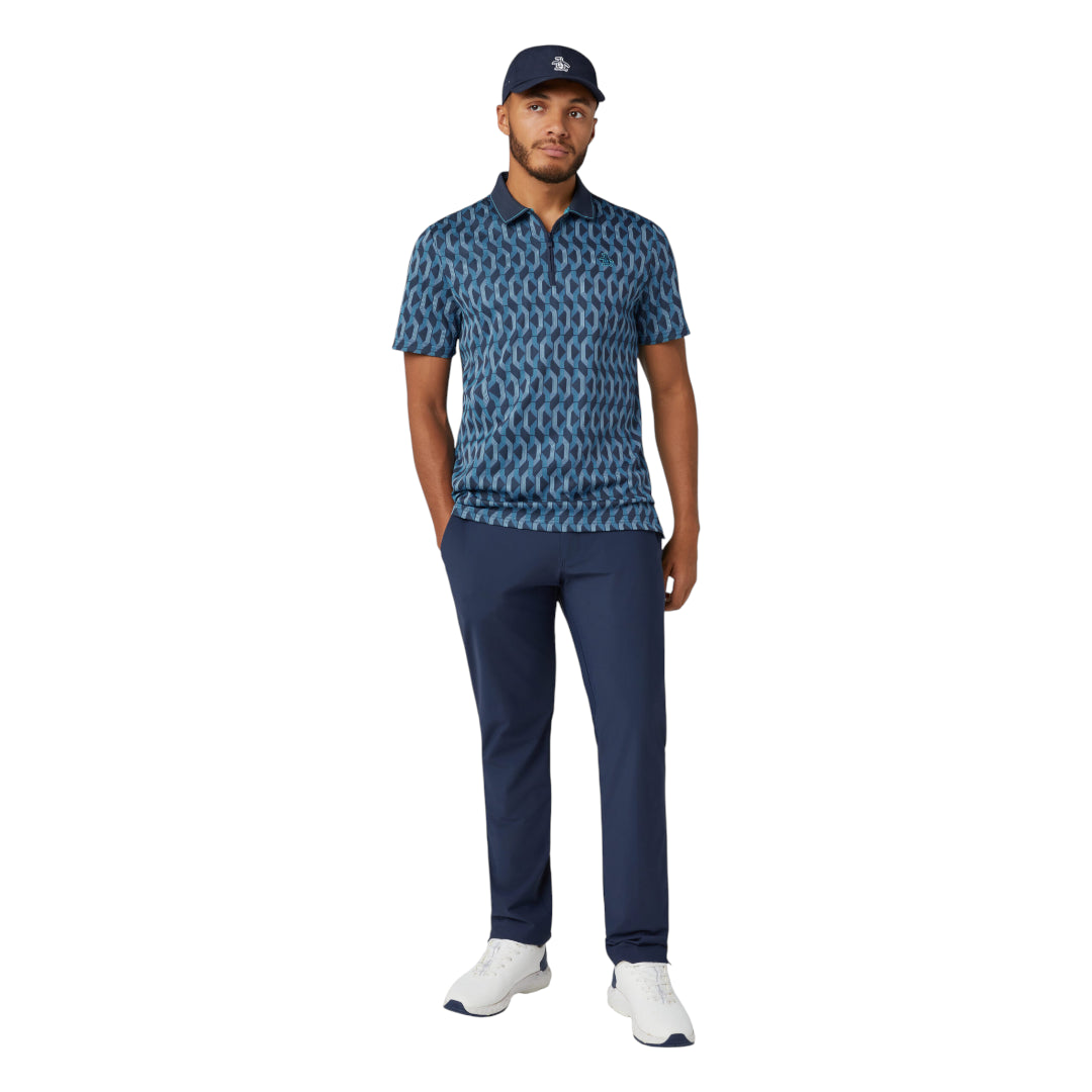 Original Penguin All Over Jacquard Colour Block Golf Polo OGKFF027