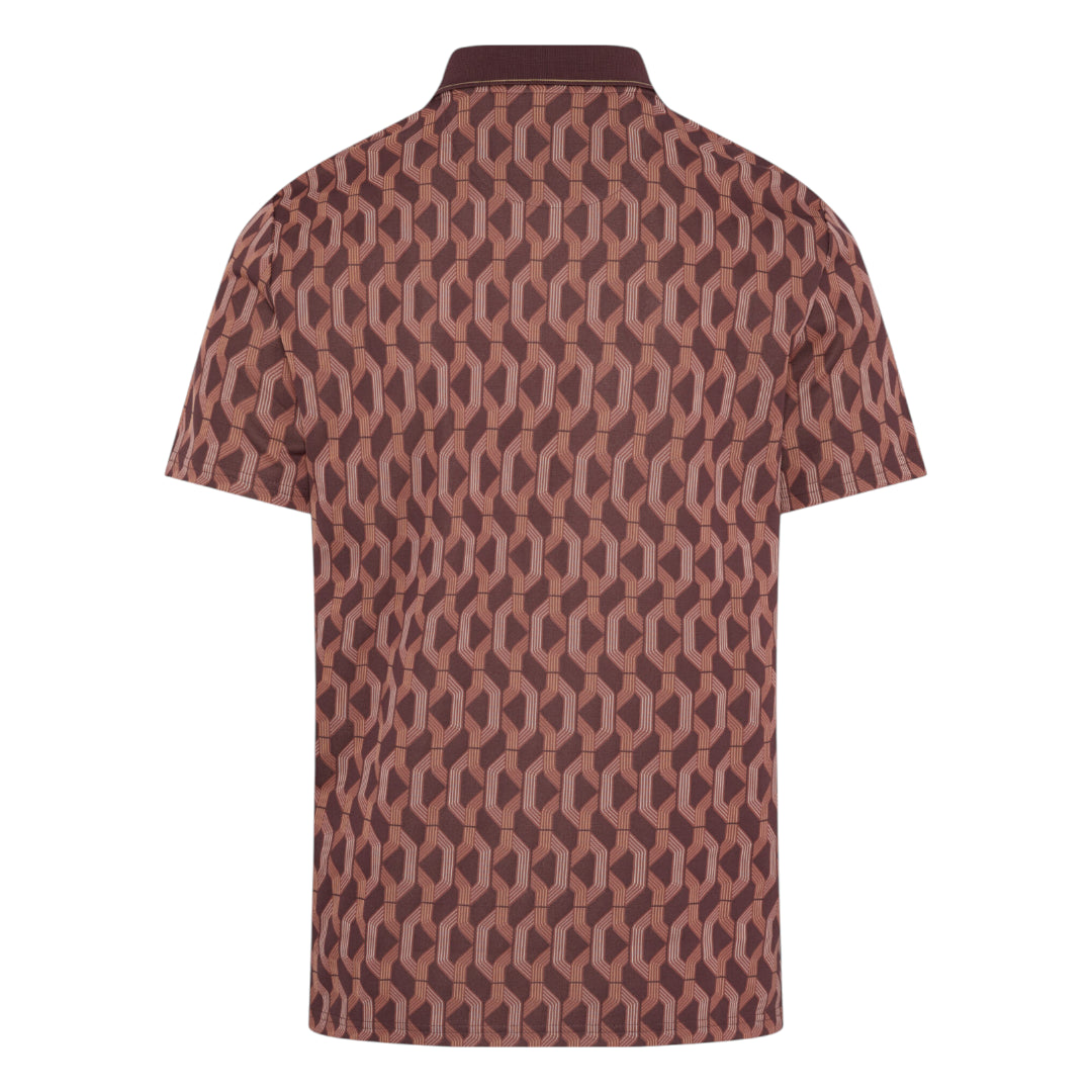 Original Penguin All Over Jacquard Colour Block Golf Polo OGKFF027