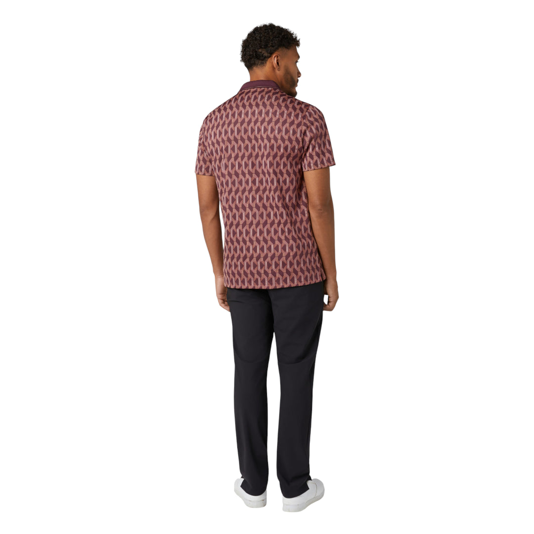 Original Penguin All Over Jacquard Colour Block Golf Polo OGKFF027