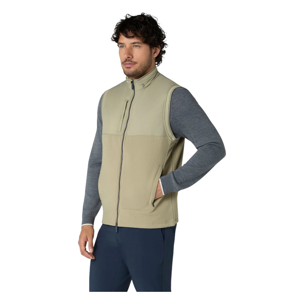 Original Penguin Lightweight Mixed Media Golf Vest OGKFG017