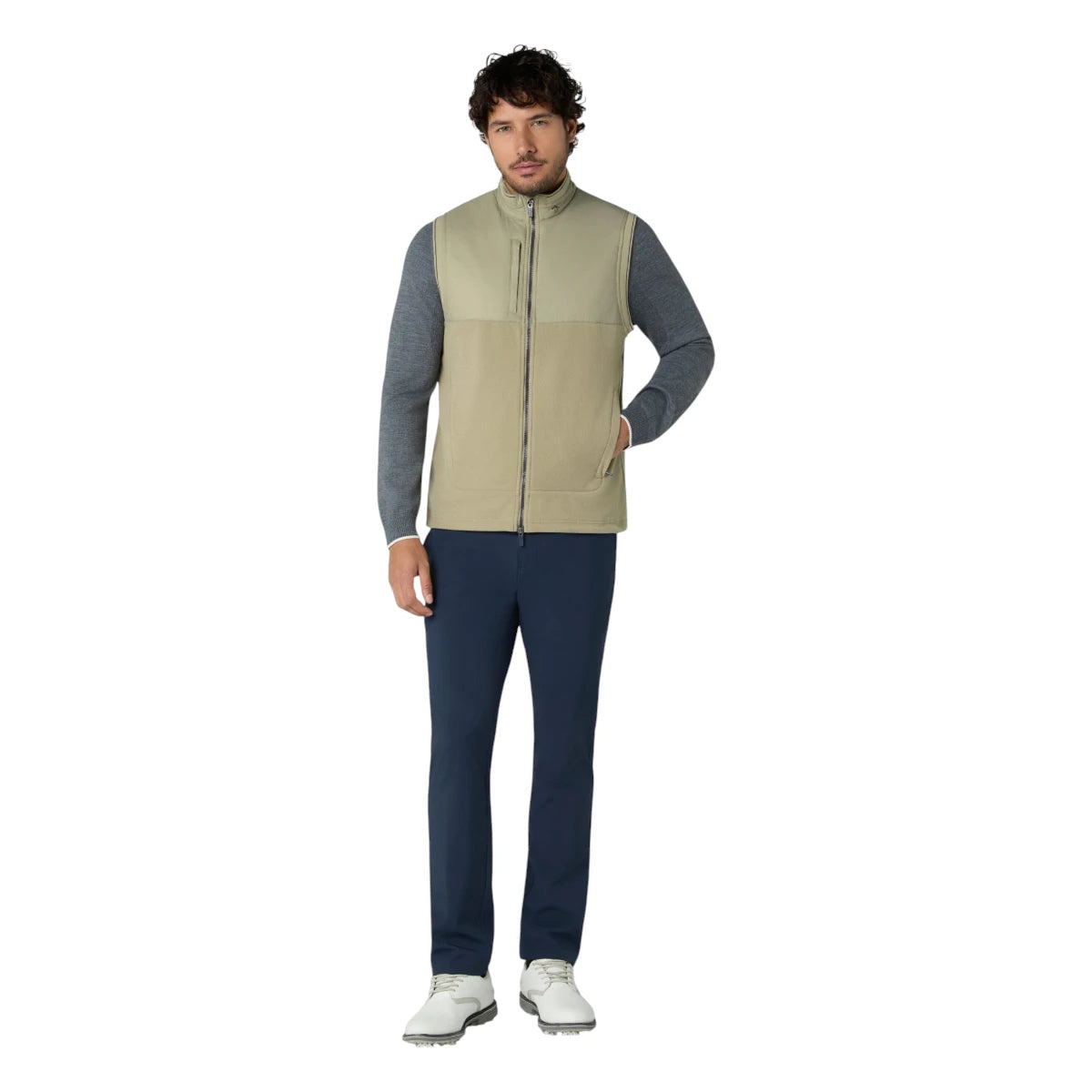 Original Penguin Lightweight Mixed Media Golf Vest OGKFG017