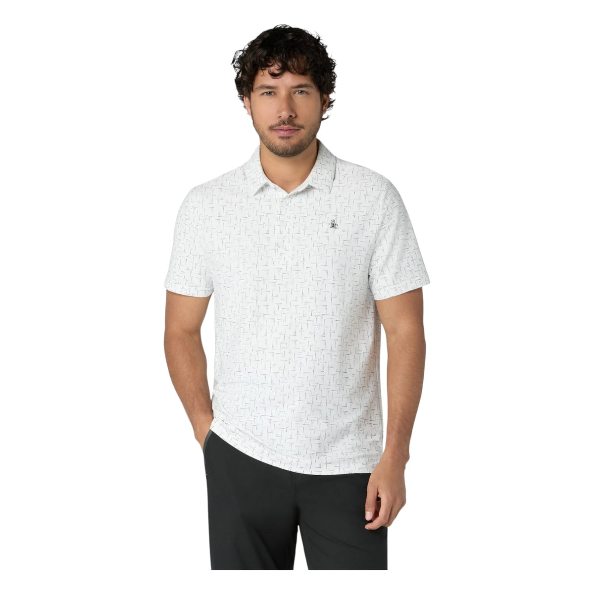 Original Penguin Flag Print Golf Polo Shirt OGKFG031