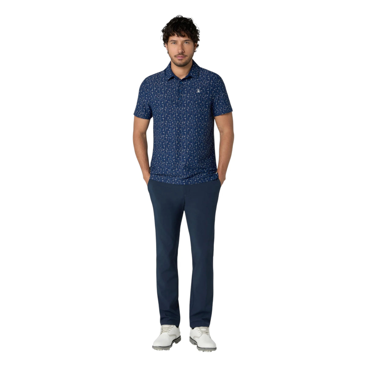 Original Penguin Flag Print Golf Polo Shirt OGKFG031