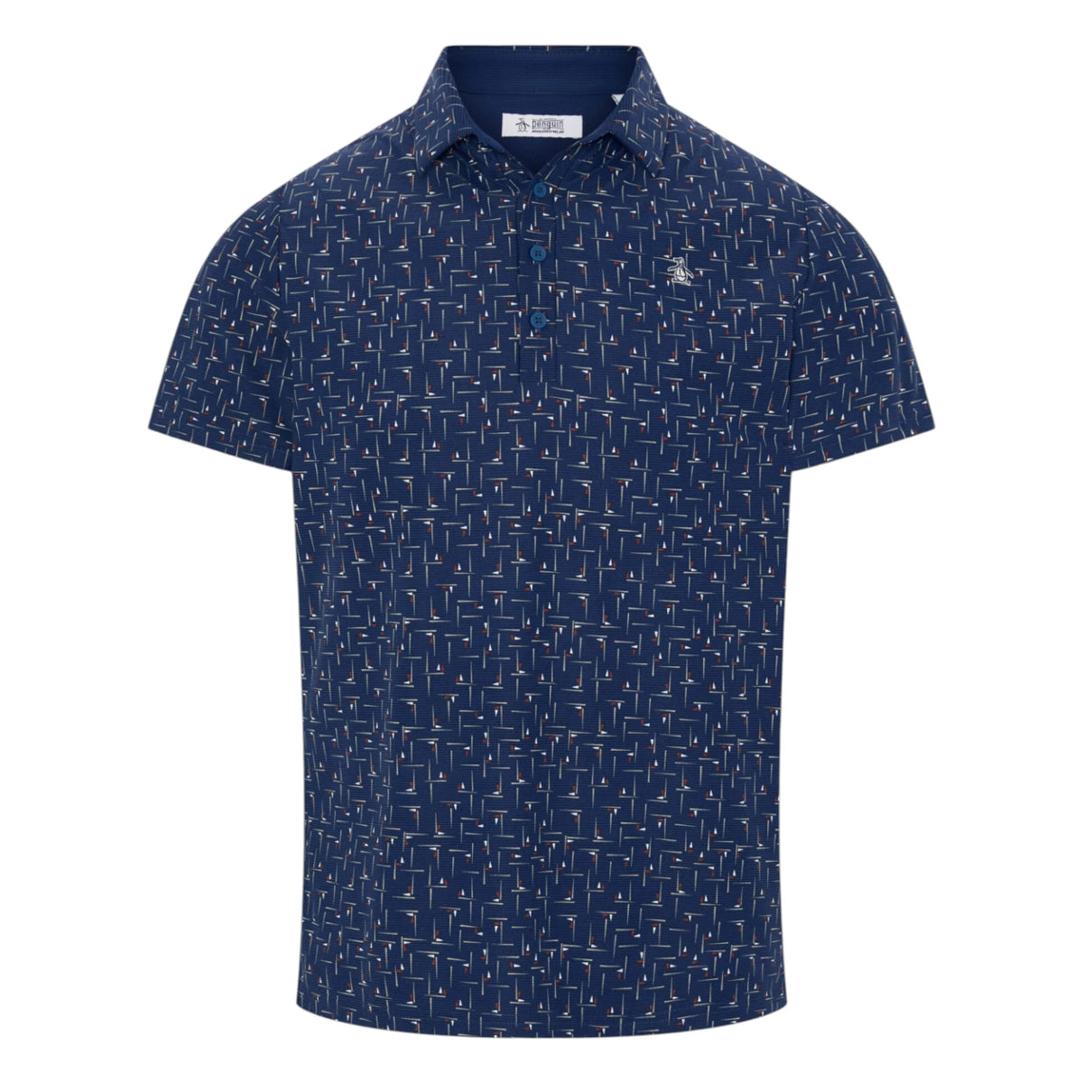 Original Penguin Flag Print Golf Polo Shirt OGKFG031