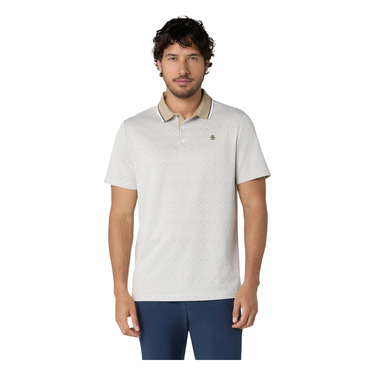 Original Penguin Oxford Jacquard Golf Polo Shirt OGKFG033