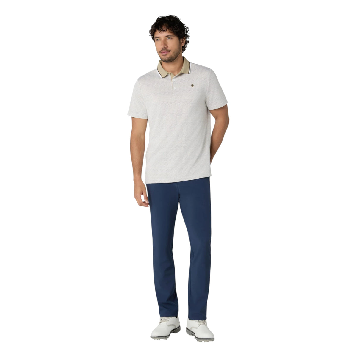 Original Penguin Oxford Jacquard Golf Polo Shirt OGKFG033
