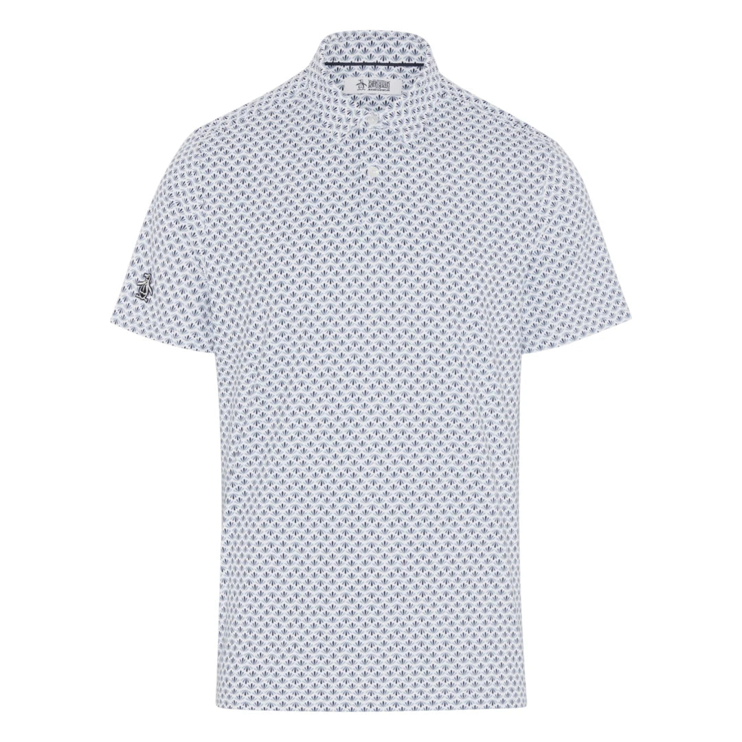 Original Penguin Retro Geo Print Golf Polo Shirt OGKSC0E6
