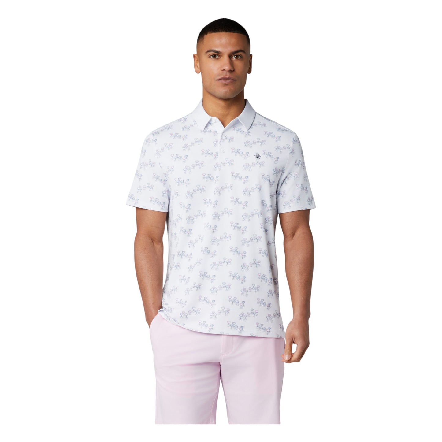 Original Penguin Aerial Cocktail Novelty Golf Polo Shirt OGKSG032