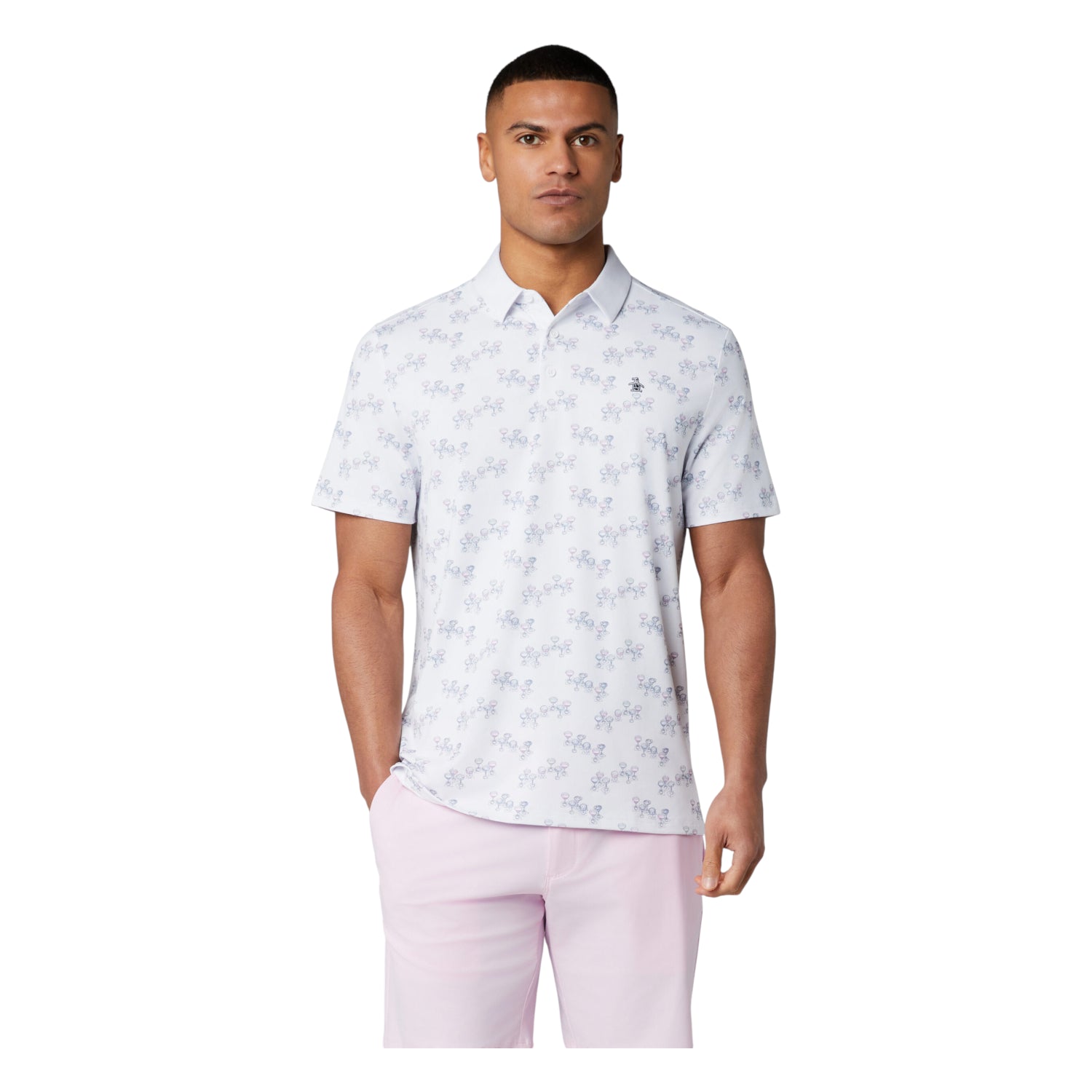Original Penguin Aerial Cocktail Novelty Golf Polo Shirt OGKSG032