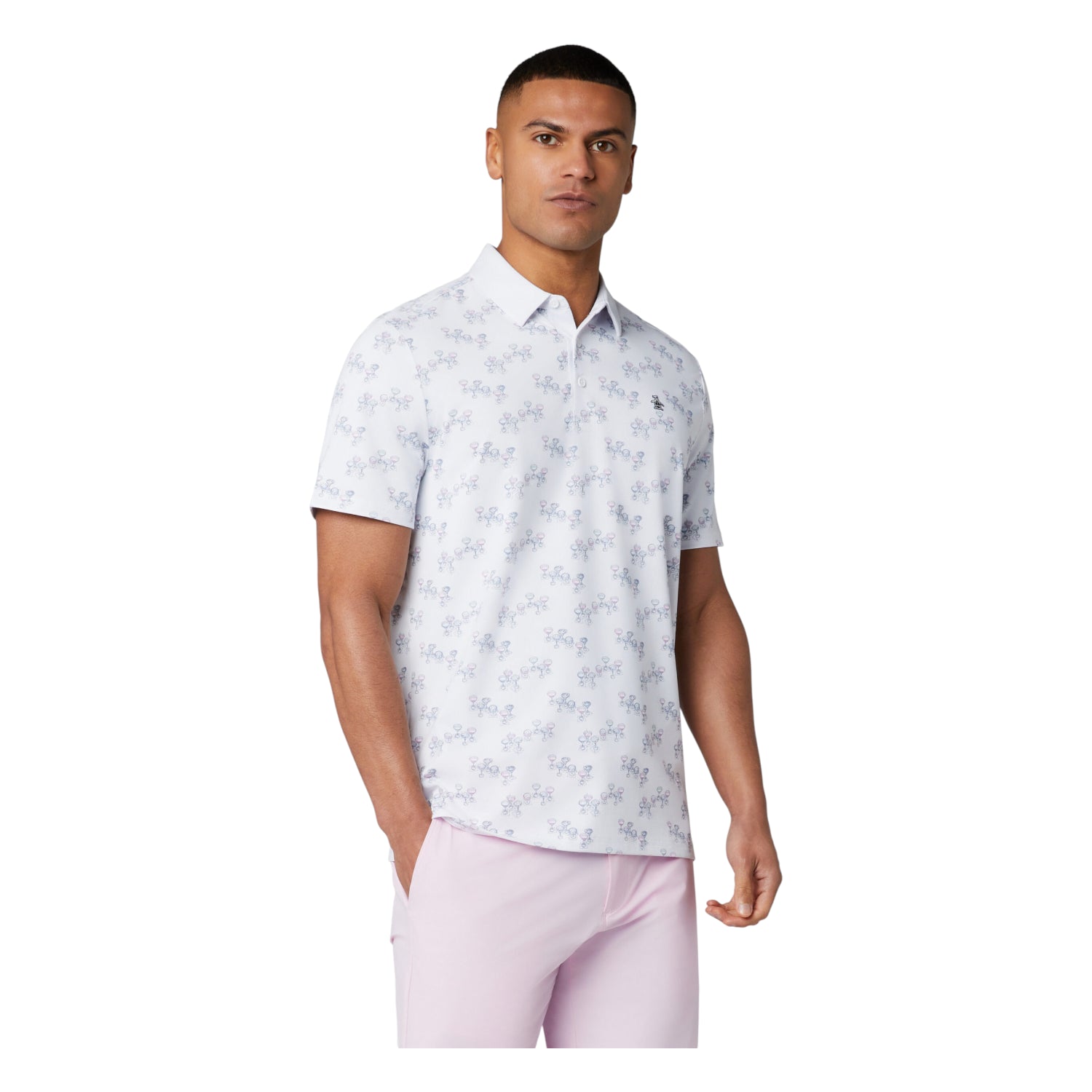 Original Penguin Aerial Cocktail Novelty Golf Polo Shirt OGKSG032
