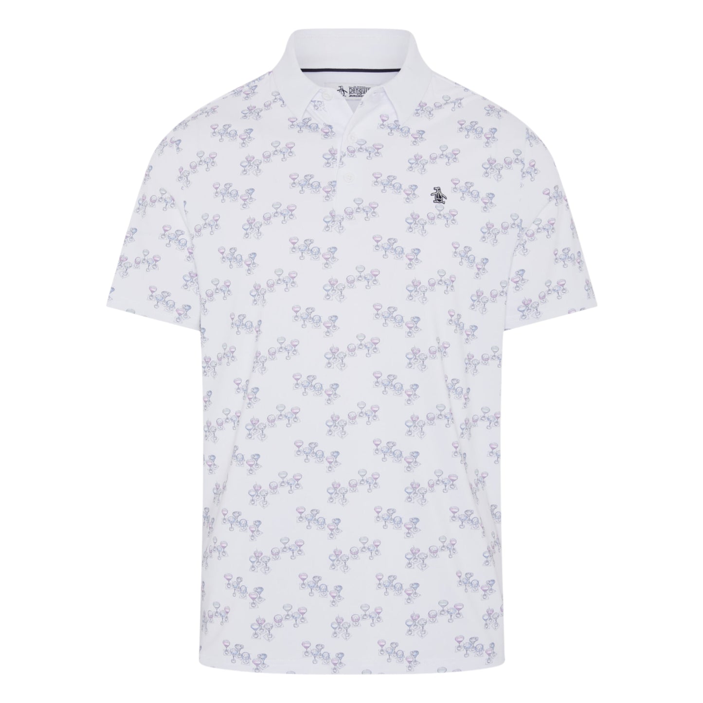 Original Penguin Aerial Cocktail Novelty Golf Polo Shirt OGKSG032