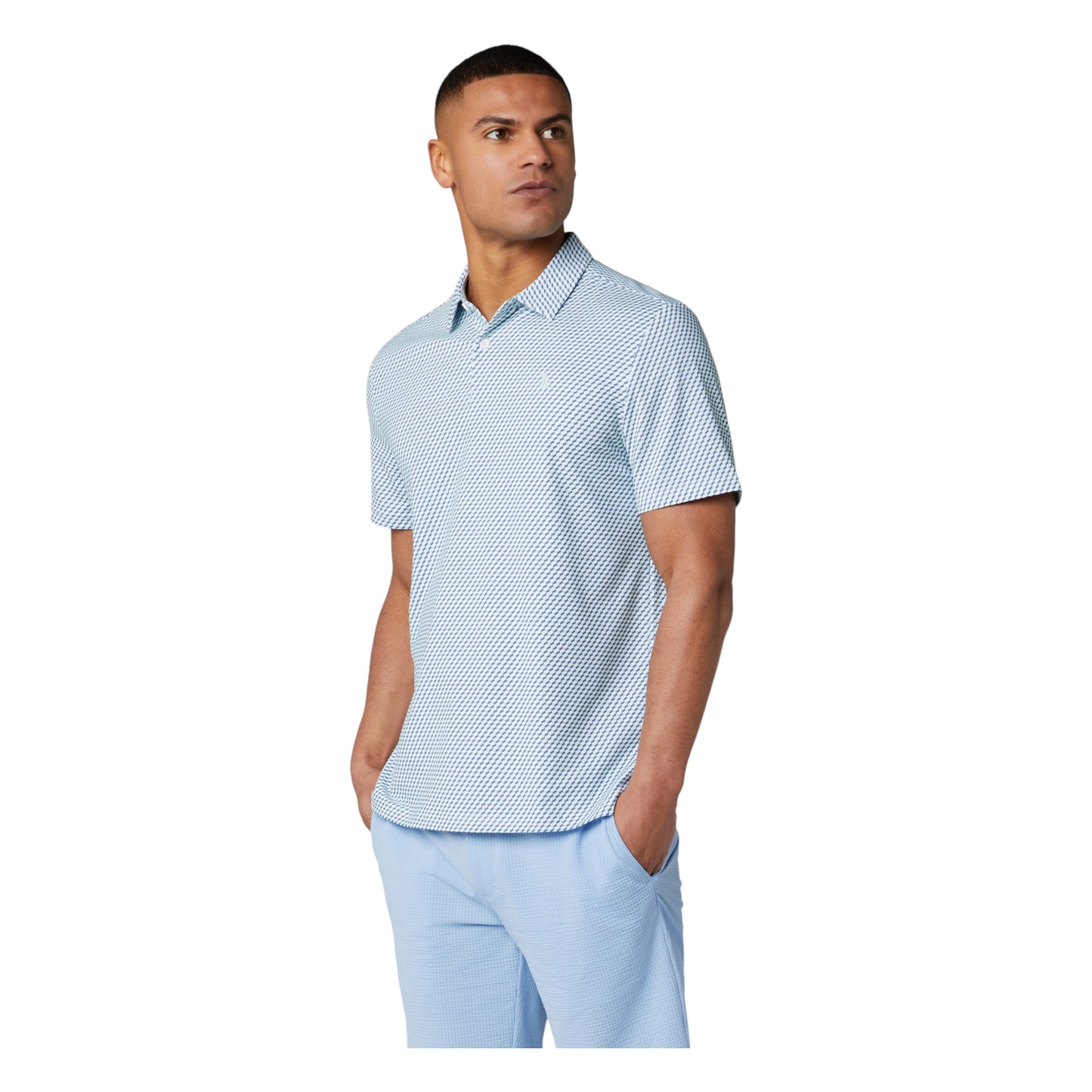 Original Penguin Archives Original Micro GEO Golf Polo Shirt OGKSG033