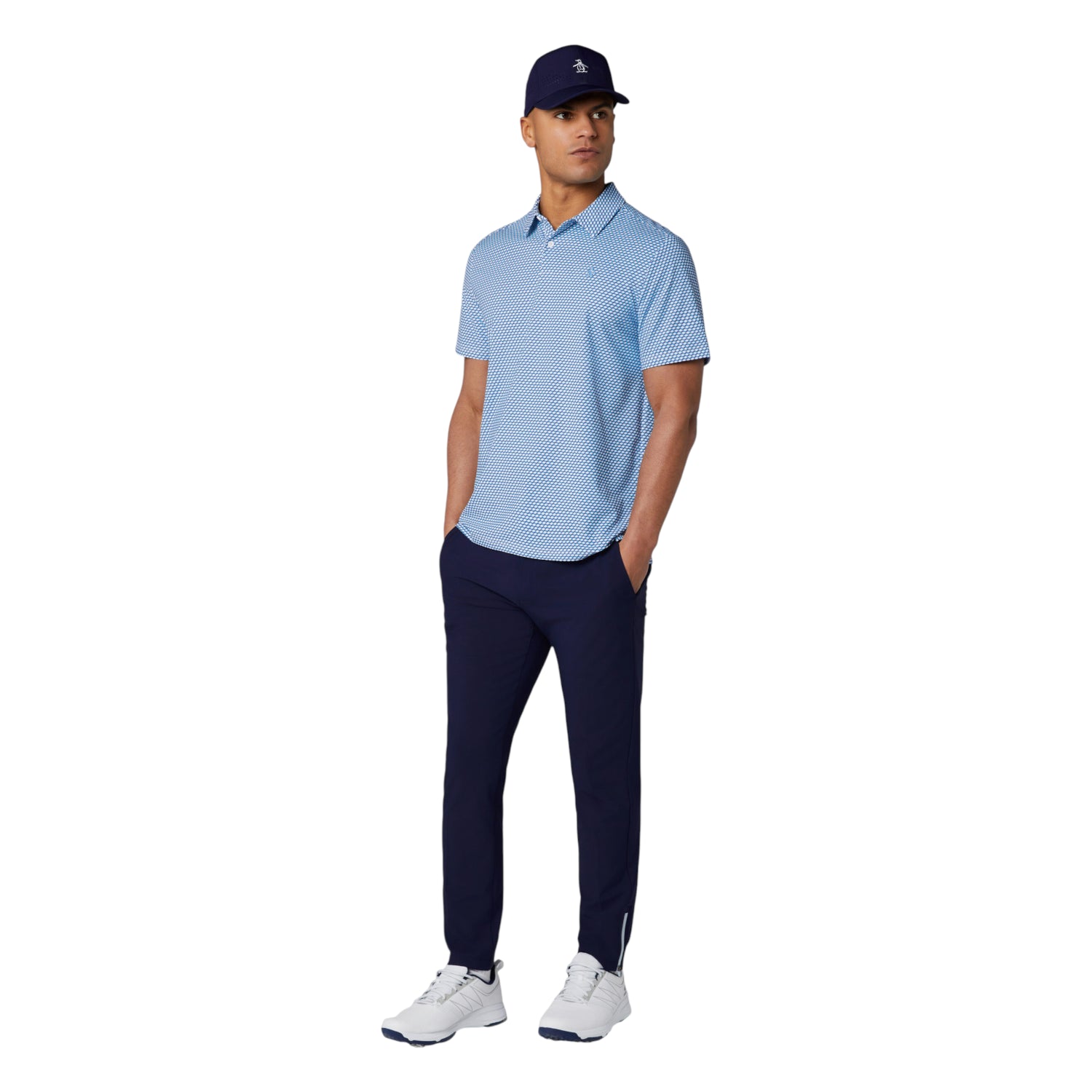 Original Penguin Archives Original Micro GEO Golf Polo Shirt OGKSG033
