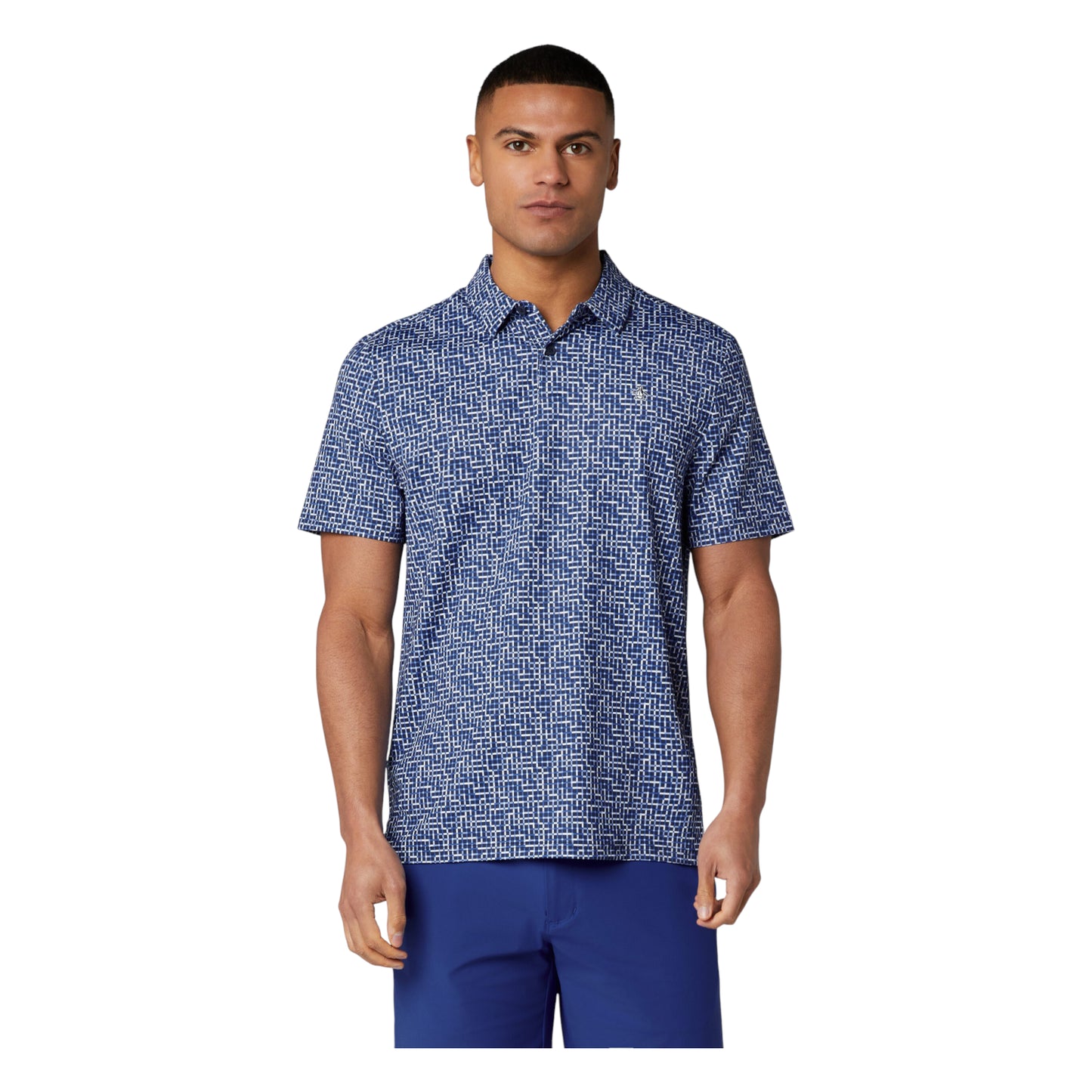 Original Penguin Colour Theory Gingham Golf Polo Shirt OGKSG036