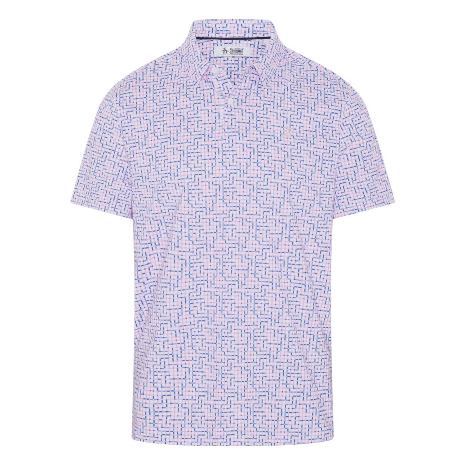 Original Penguin Colour Theory Gingham Golf Polo Shirt OGKSG036