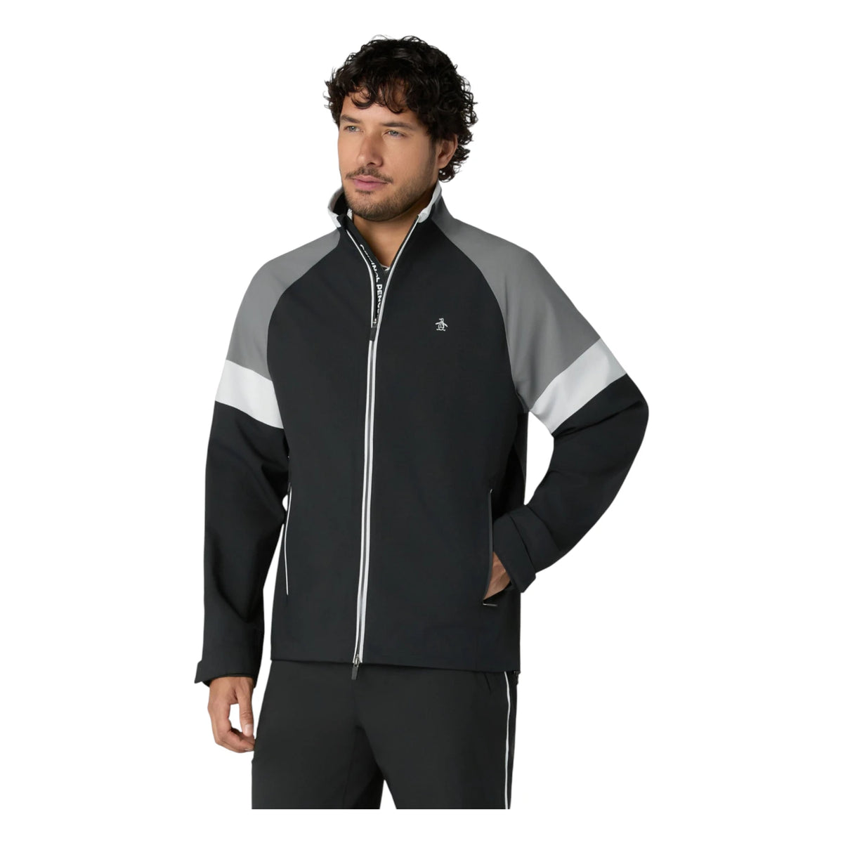 Original Penguin Earl Colour Block Waterproof Golf Jacket OGRFG021