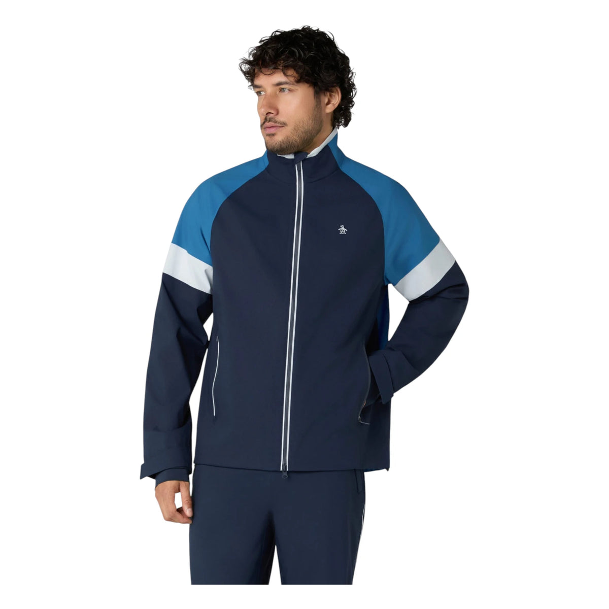 Original Penguin Earl Colour Block Waterproof Golf Jacket OGRFG021