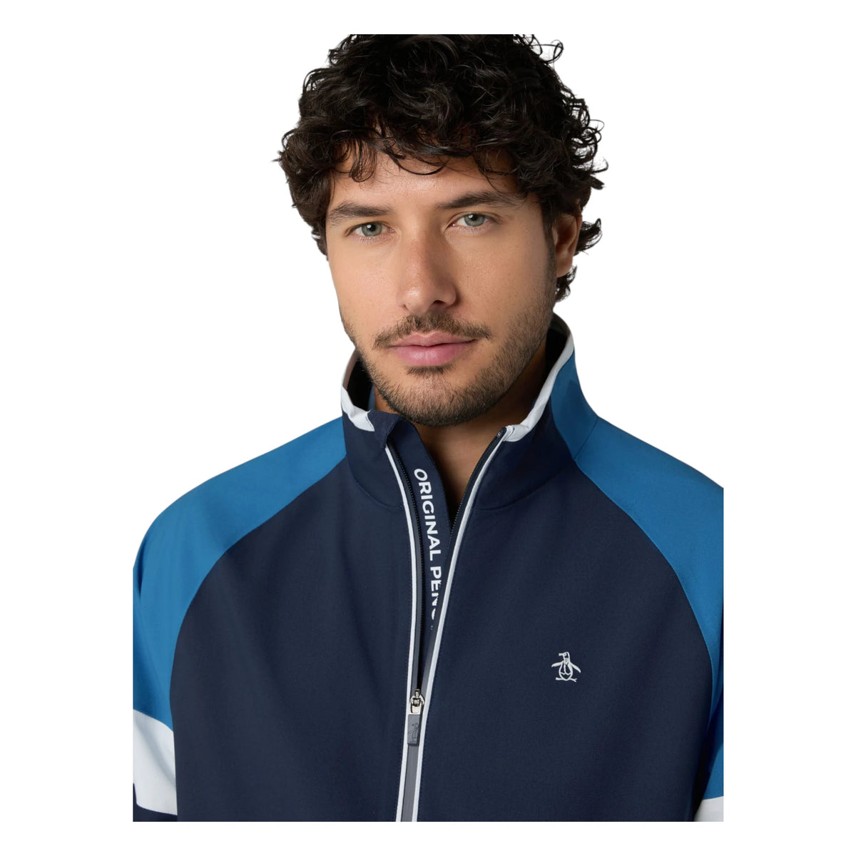 Original Penguin Earl Colour Block Waterproof Golf Jacket OGRFG021