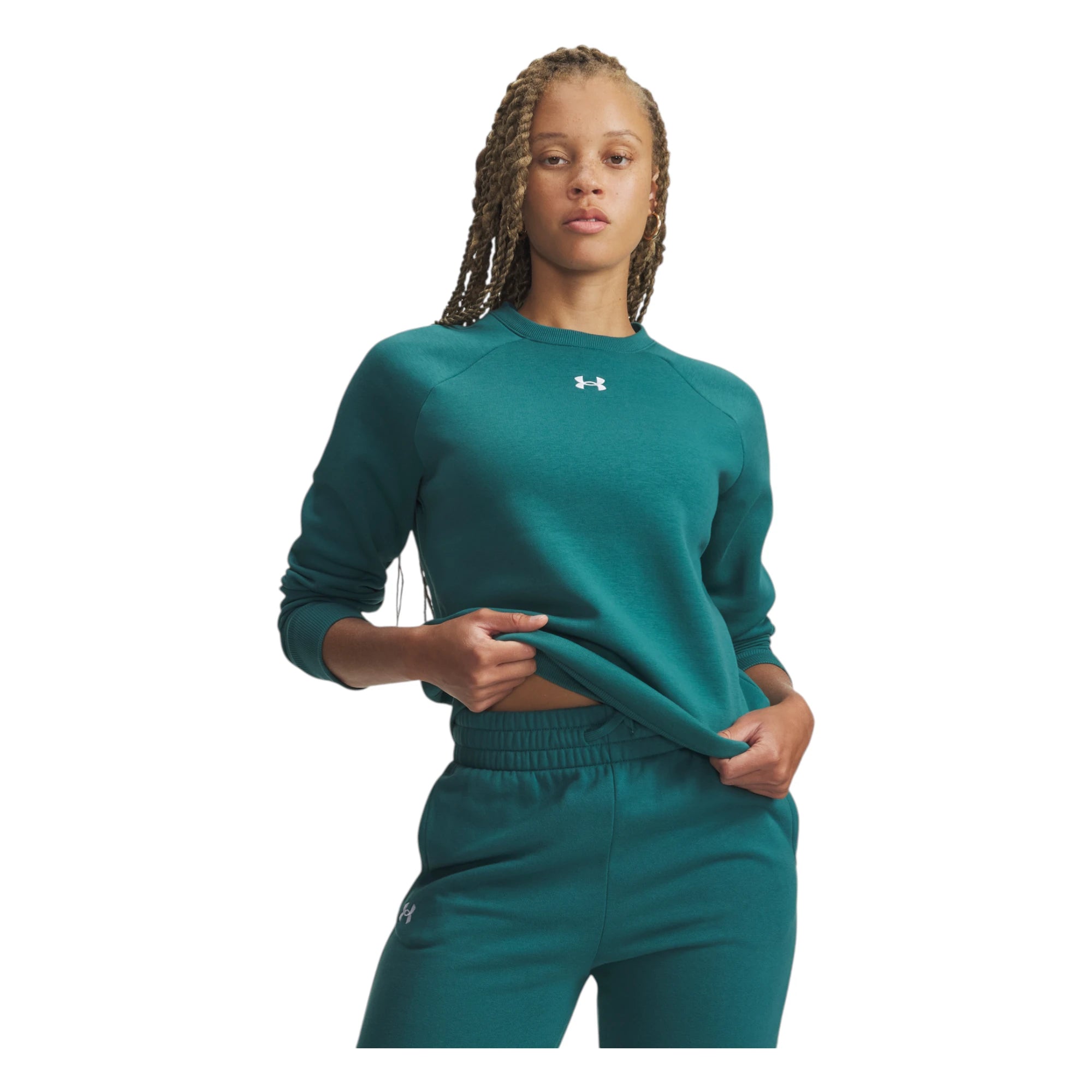 Under Armour Ladies Rival Fleece Crew Golf Mid Layer 1379508