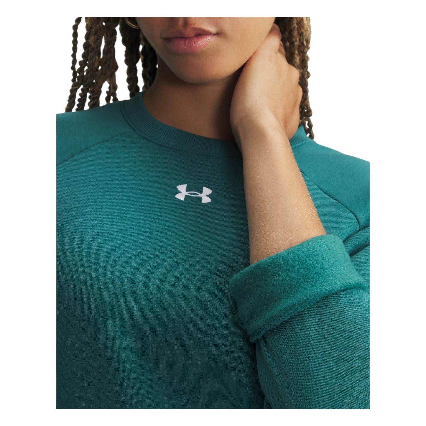 Under Armour Ladies Rival Fleece Crew Golf Mid Layer 1379508