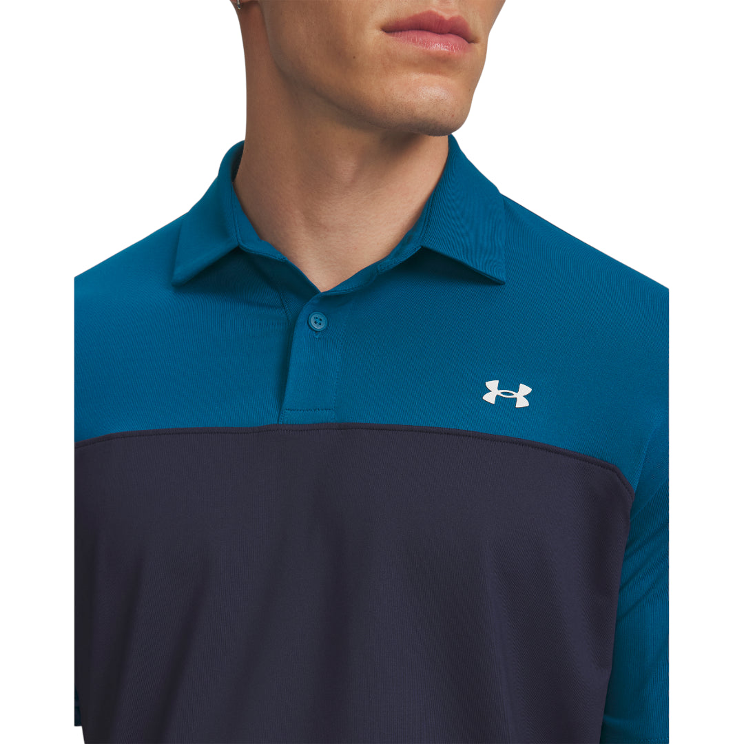 Under Armour Tee To Green Colourblock Golf Polo Shirt 6009798