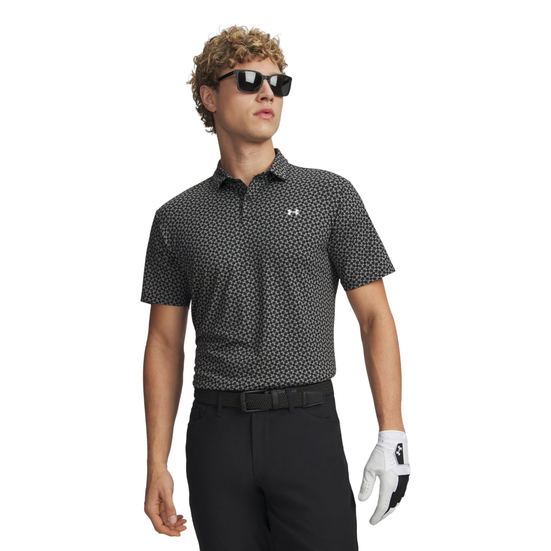 Under Armour Tee To Green Printed Golf Polo Shirt 6012304