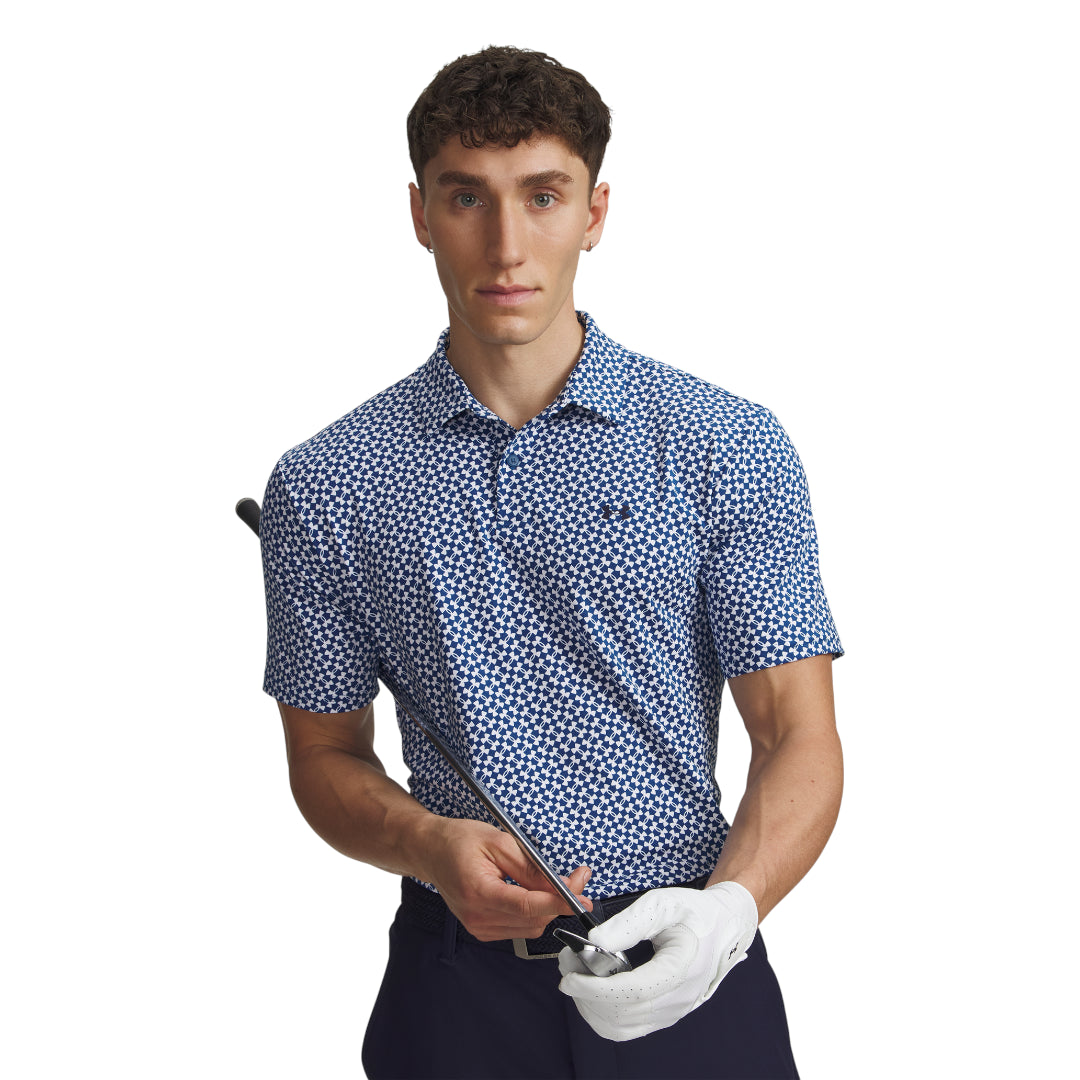 Under Armour Tee To Green Printed Golf Polo Shirt 6012304
