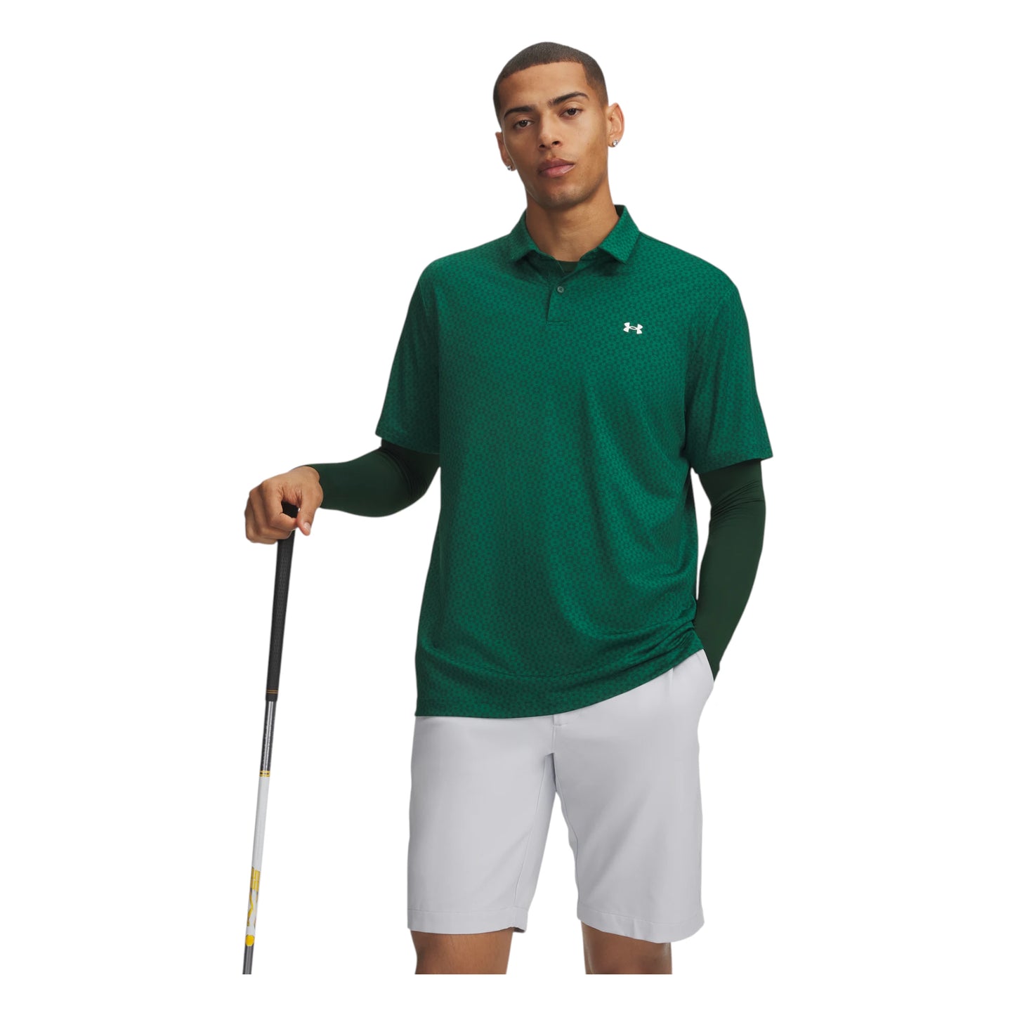 Under Armour Tee To Green Printed Golf Polo Shirt 6012304