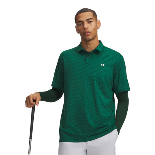Under Armour Tee To Green Printed Golf Polo Shirt 6012304