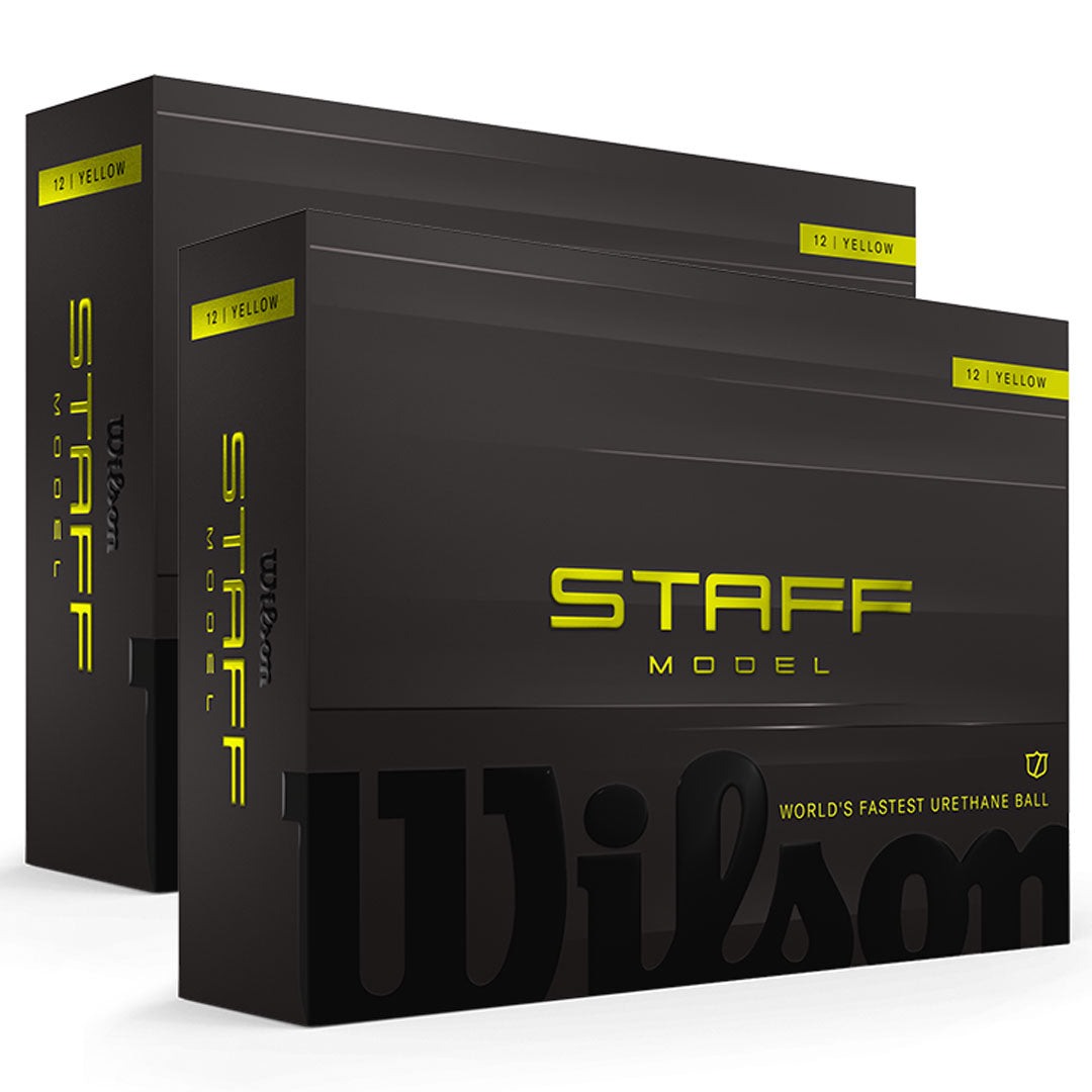 Wilson 2026 Staff Model Yellow Golf Balls | Double Dozen
