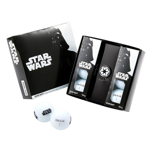 Volvik Vivid Soft Star Wars Vader 6 Golf Ball & Marker Gift Set VV114082WZ