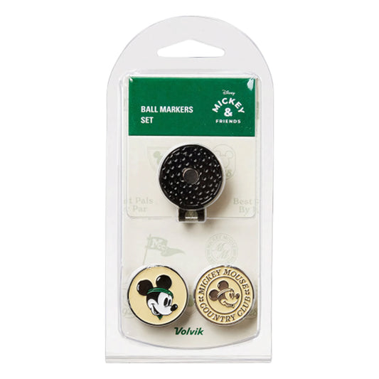 Volvik Disney Mickey Mouse Hat Clip & Ball Marker Golf Gift Set VVDMHCP