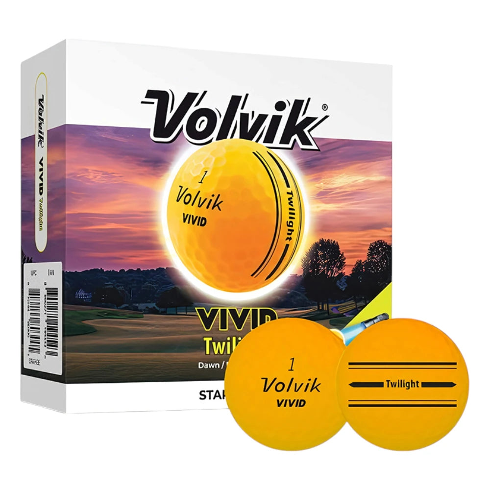 Volvik Vivid Soft Twilight Golf Balls & UV Torch VVTWPO | 6 Pack