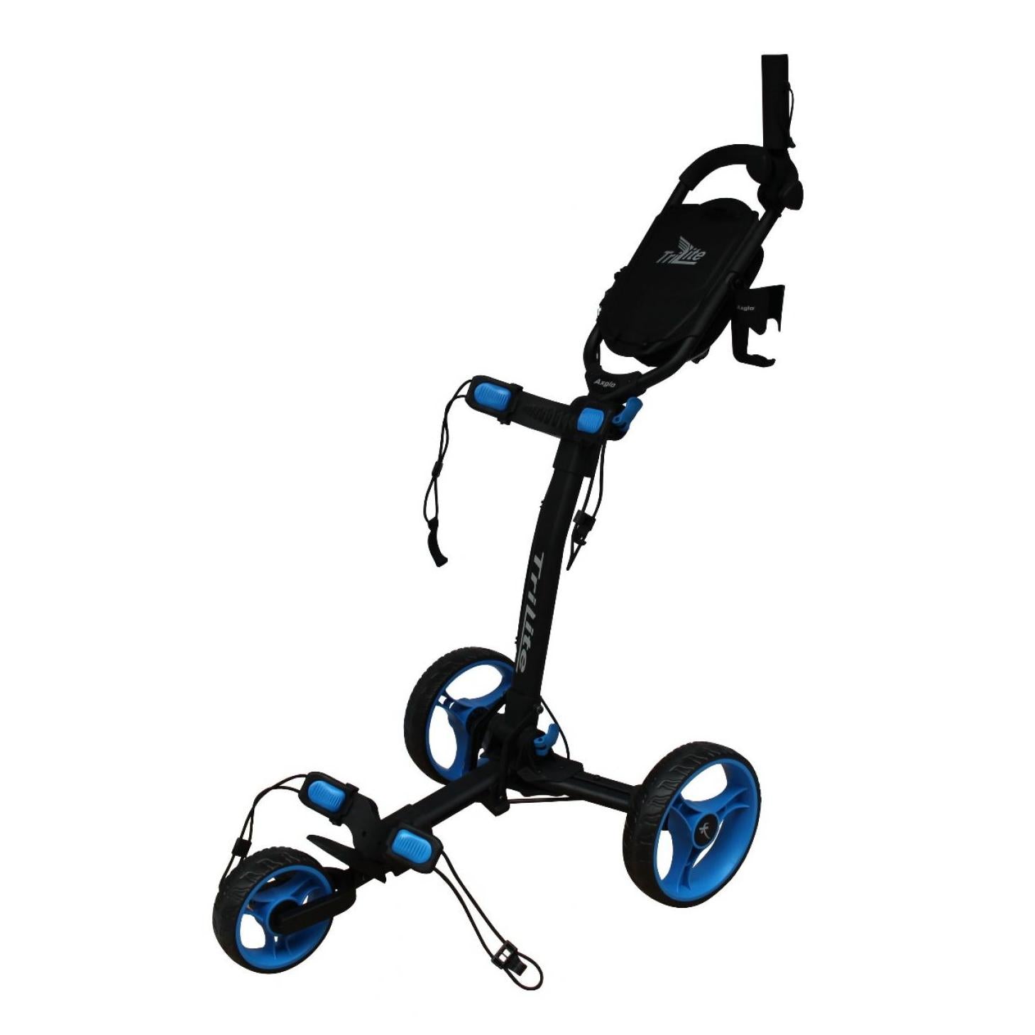 Axglo TriLite 3 Wheel Golf Trolley | Black/Blue