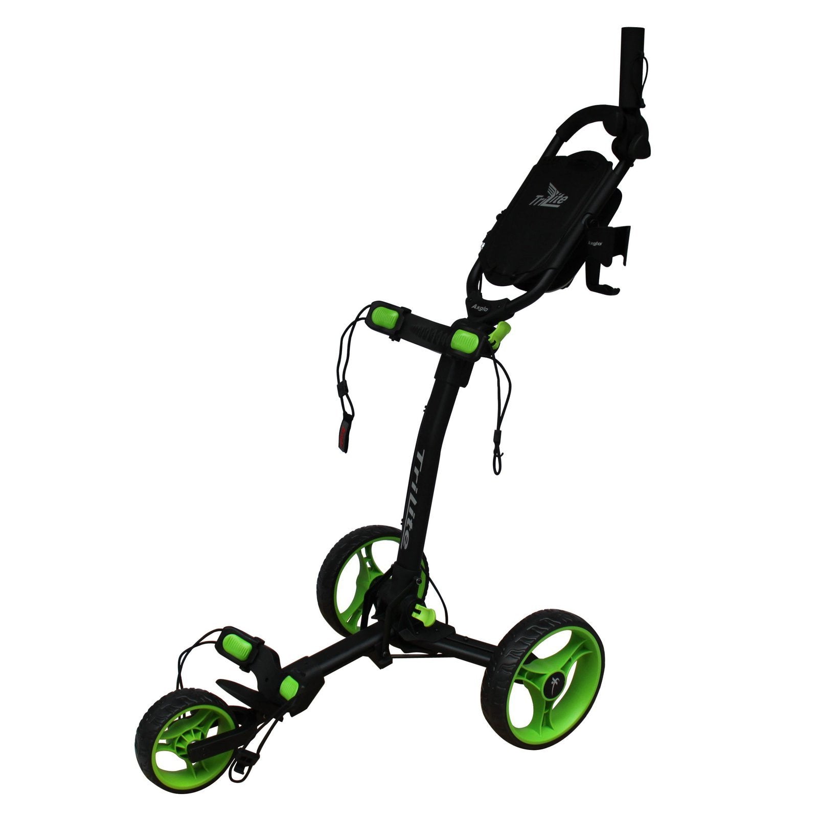 Axglo TriLite Wheel Golf Trolley Black/Green