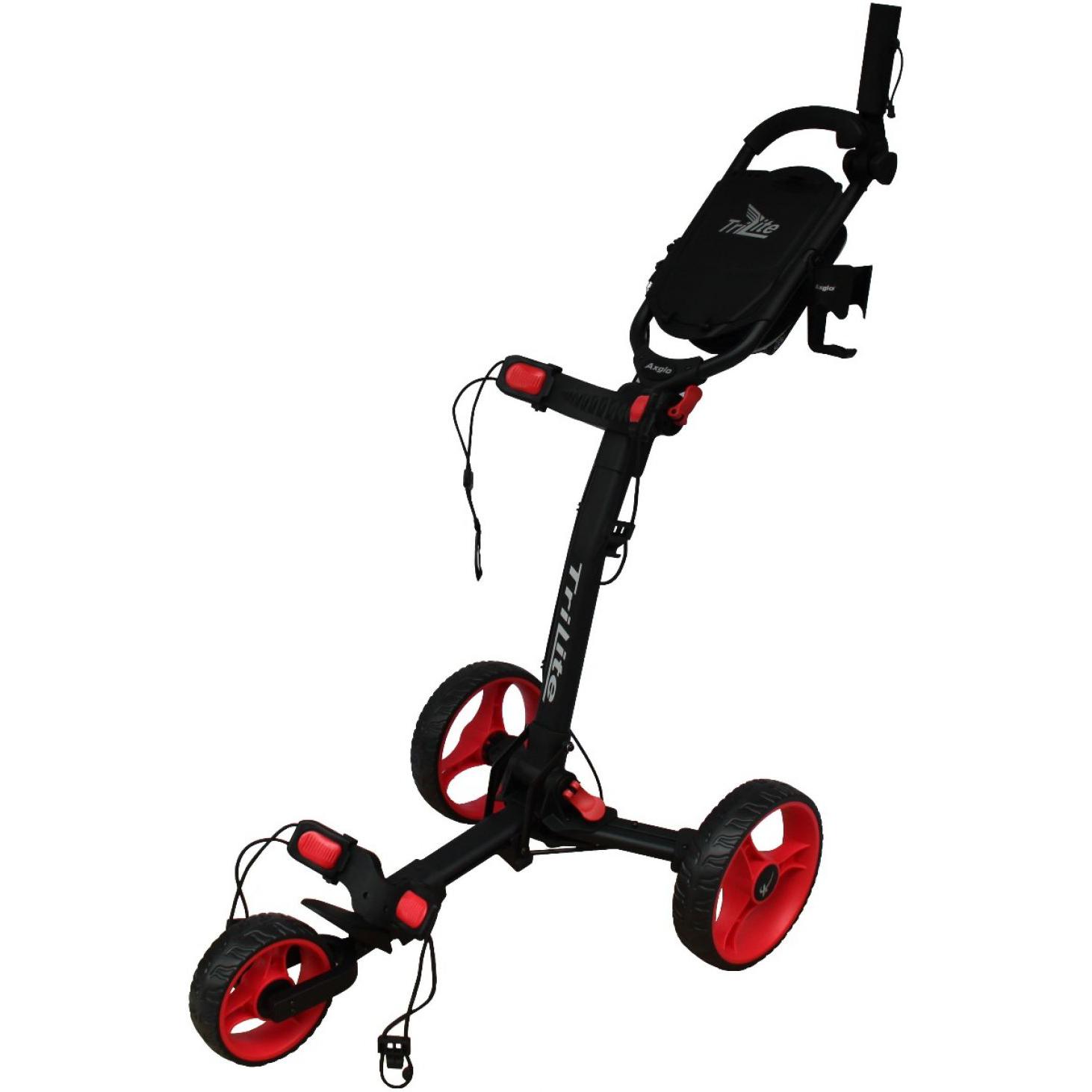 Axglo TriLite 3 Wheel Golf Trolley | Black/Red