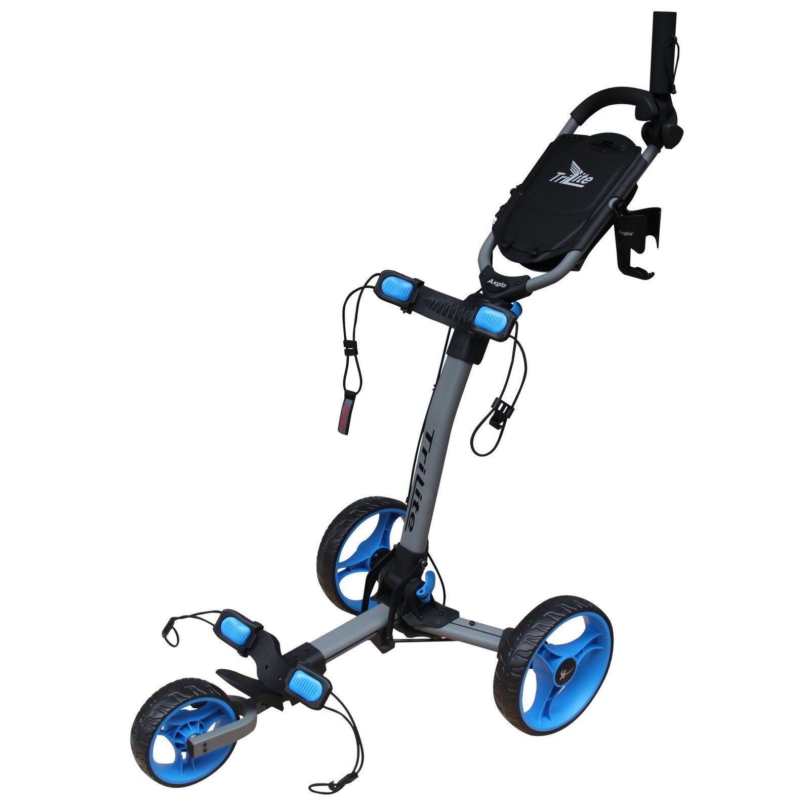 Axglo TriLite 3 Wheel Golf Trolley | Grey/Blue