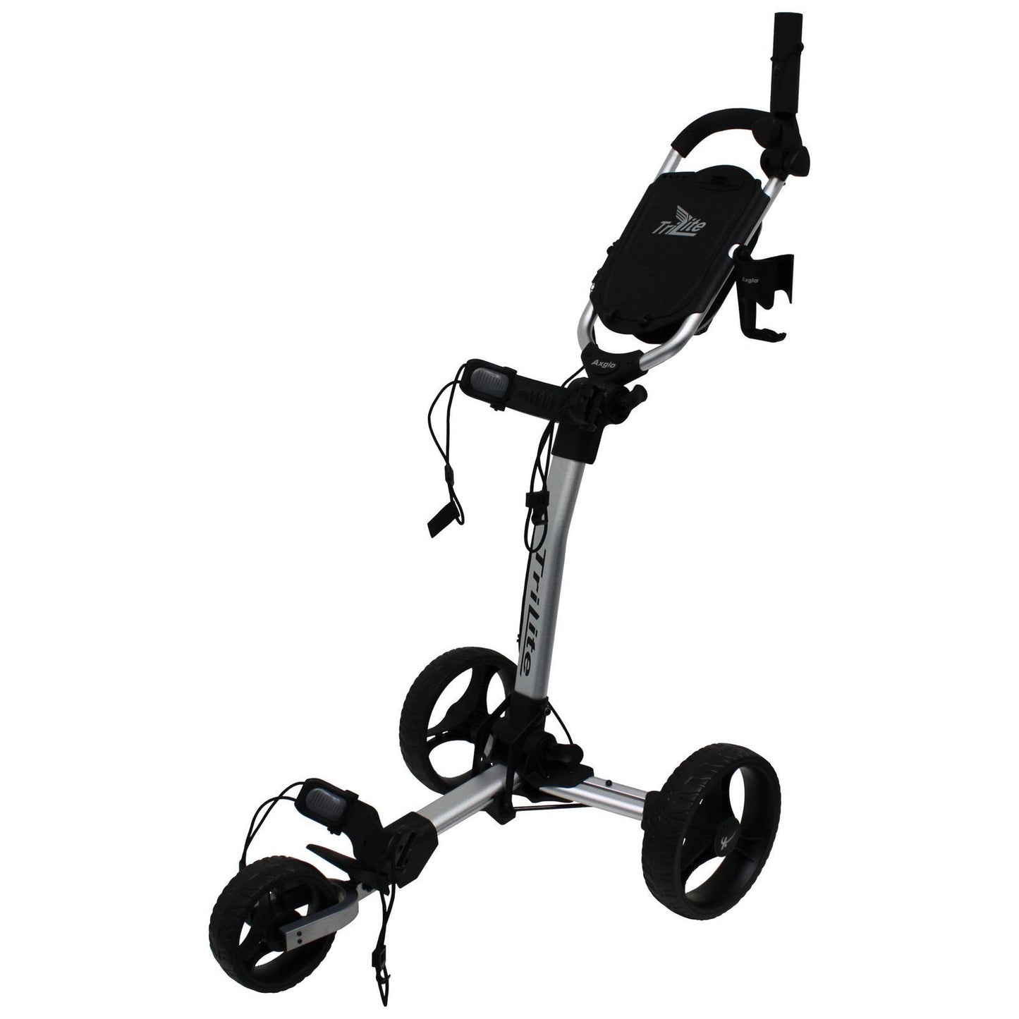 Axglo TriLite Wheel Golf Trolley Silver/Black