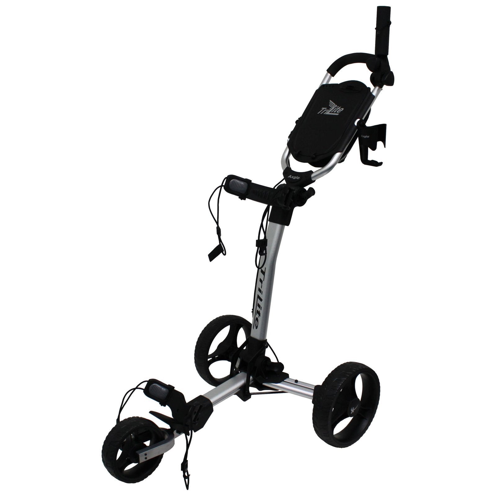 Axglo TriLite Wheel Golf Trolley Silver/Black