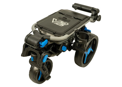 Axglo Tri-360 V2 Golf Trolley | Black/Blue