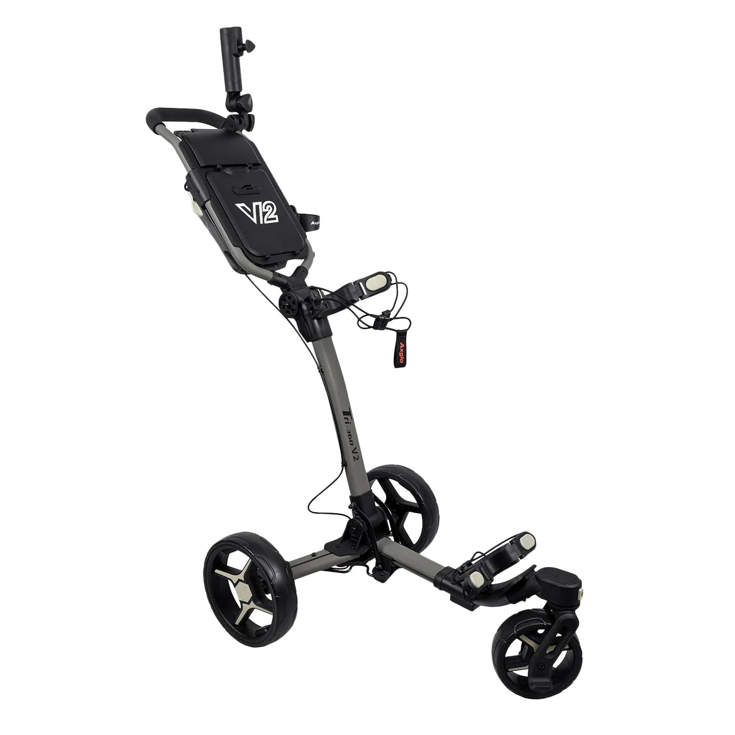 Axglo Tri-360 V2 Golf Trolley | Black/Grey