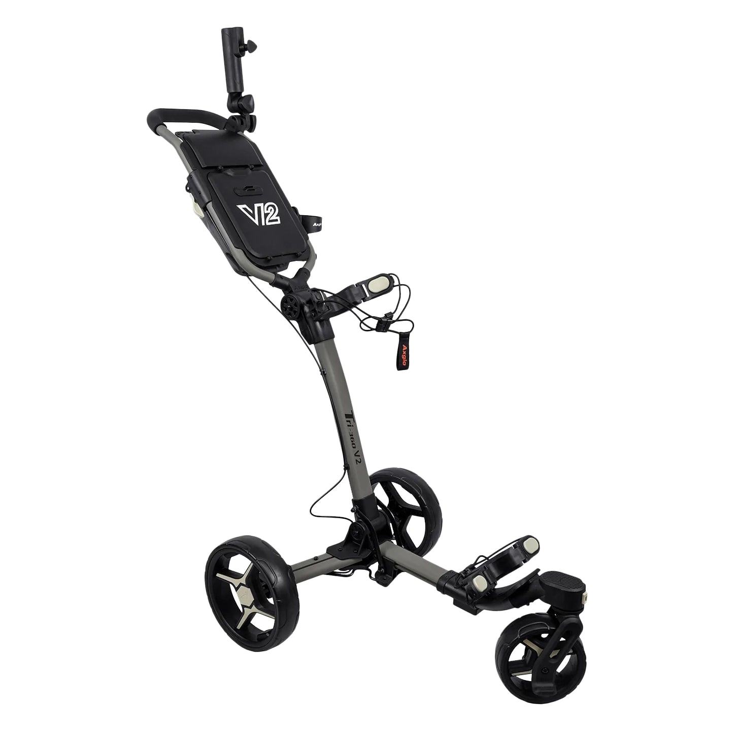 Axglo Tri-360 V2 Golf Trolley | Black/Grey